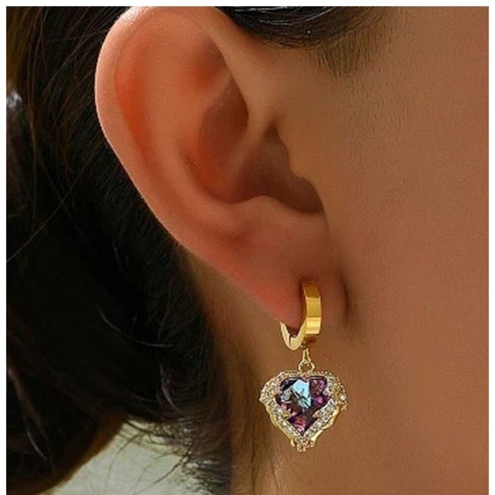 Earrings Chic Vintage Ocean Heart Earrings for Women‎